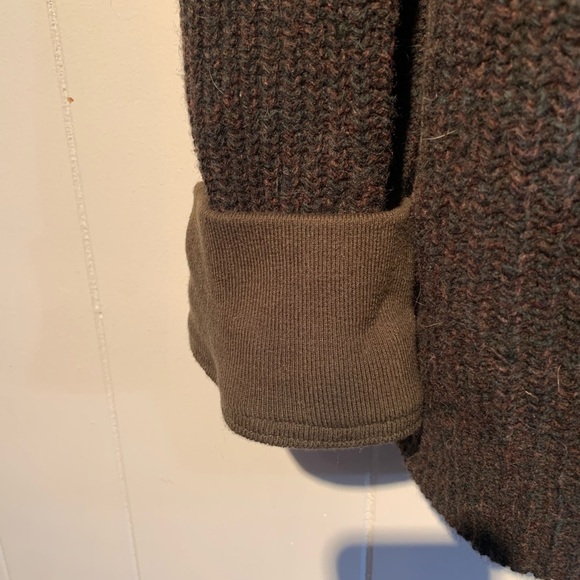 Green anthropologie cardigan sweater with detachable hood sz l - Picture 7 of 7